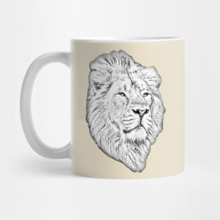 Lion face drawing conversion Mug